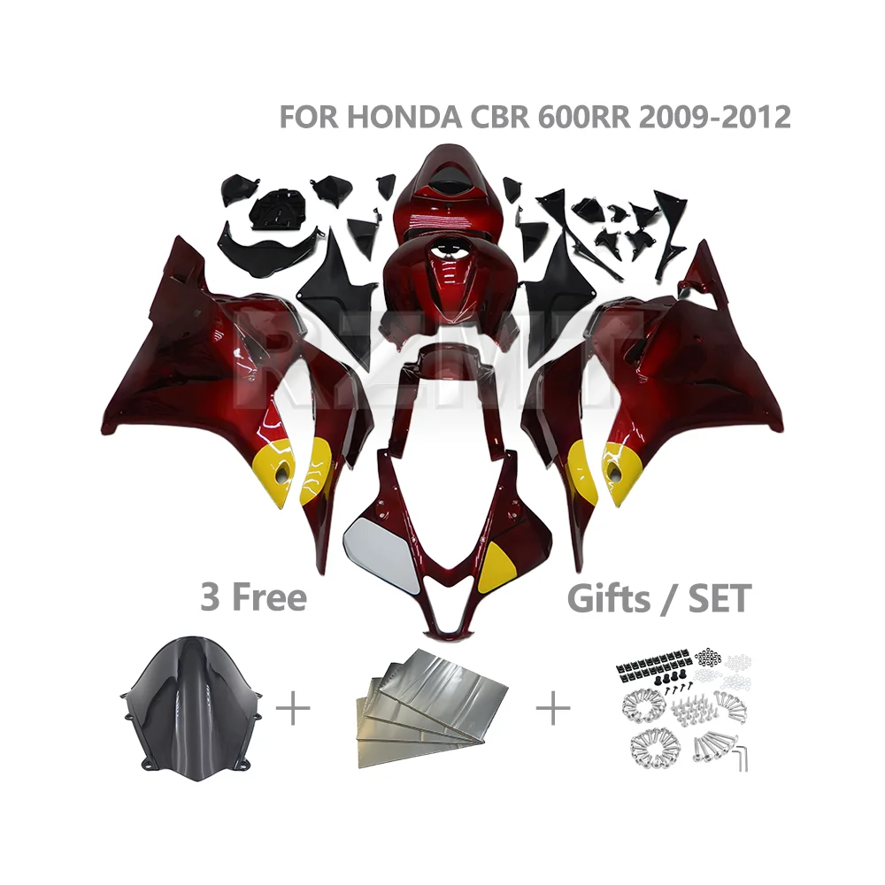 

Комплект обтекателя мотоцикла ABS для HONDA CBR600RR 2009 2010 2011 2012 CBR 600RR, индивидуальная рама мотоцикла и детали кузова H0609-1002b