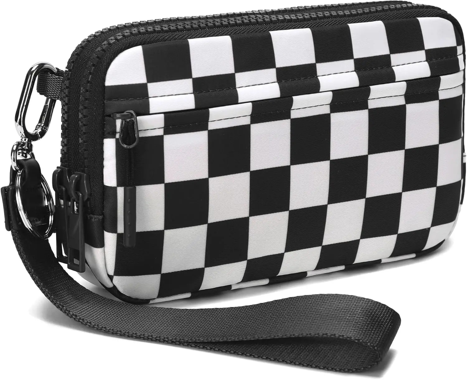 

Женский нейлоновый стеганый кошелек-клатч с 4 молниями, держателем для кредитных карт и органайзером для телефона