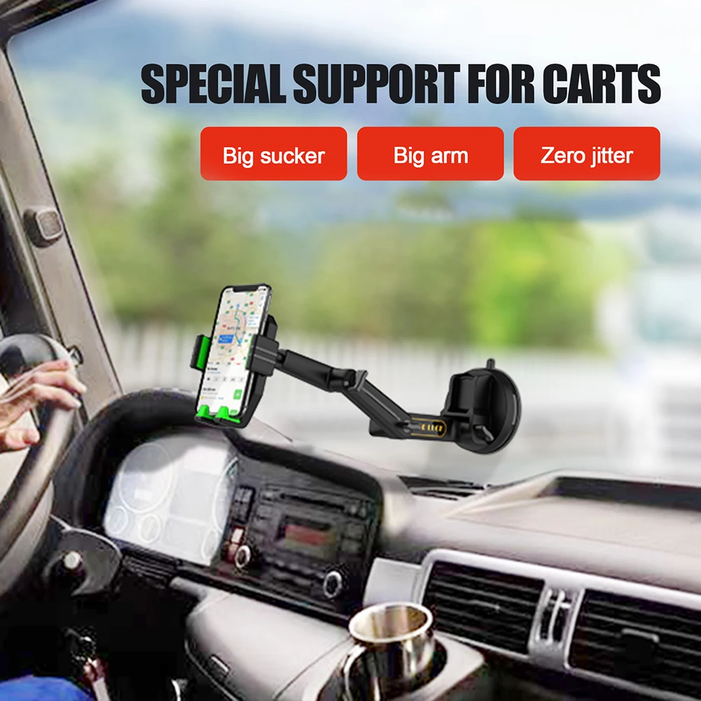 

Truck Mobile Phone Holder Excavator Adjustable Long Arm Mobile Phone Holder for Dashboard Windshield