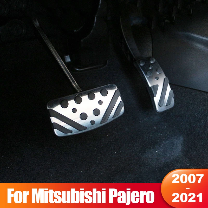 

For Mitsubishi Pajero 4 Montero Shogun Sport V80 V87 V93 V97 2007 2008 - 2018 2020 2021 Car Fuel Brake Pedals Cover Accessories