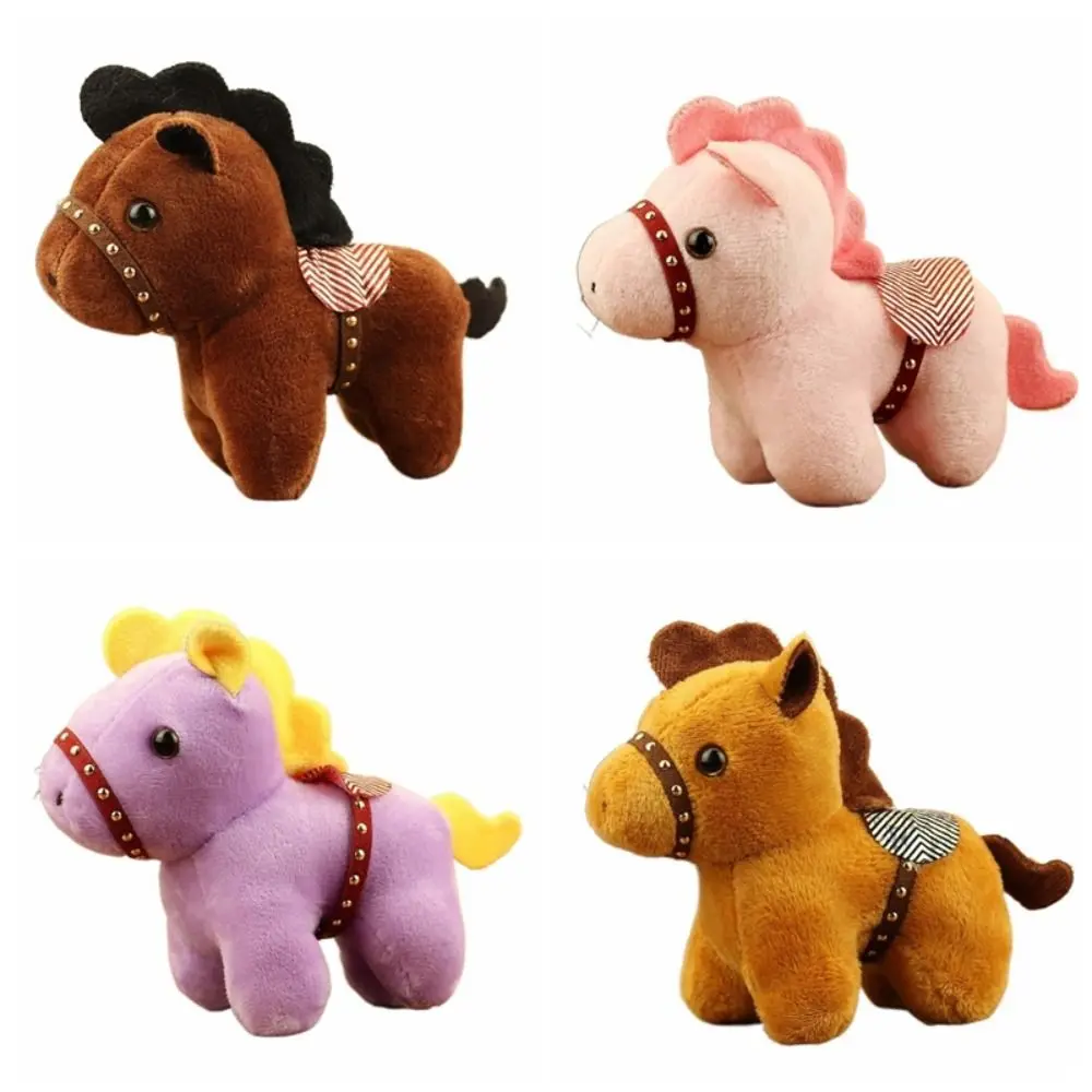 Cartoon Pony Pendant Steed Doll Mascot Doll Plush Horse Keychain Backpack Pendant Chinese Style Stuffed Animal Keyring