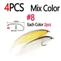 4PCS Mix Col Size 8