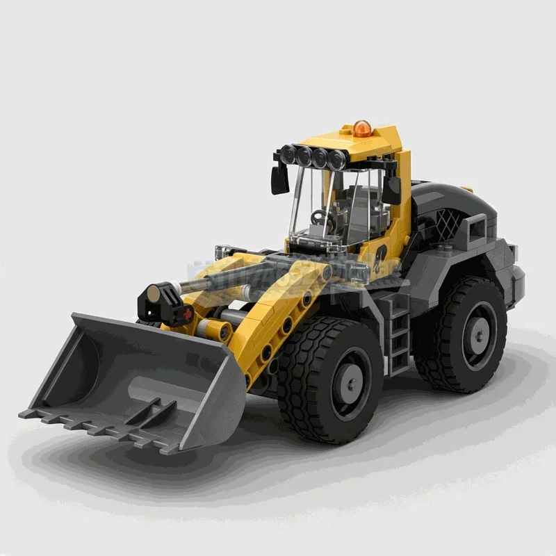 412PCS MOC Front End Wheel Loader Bucket Construction Vehicle Building Blocks Custom Puzzle Technical DIY Assembly Creative Toy