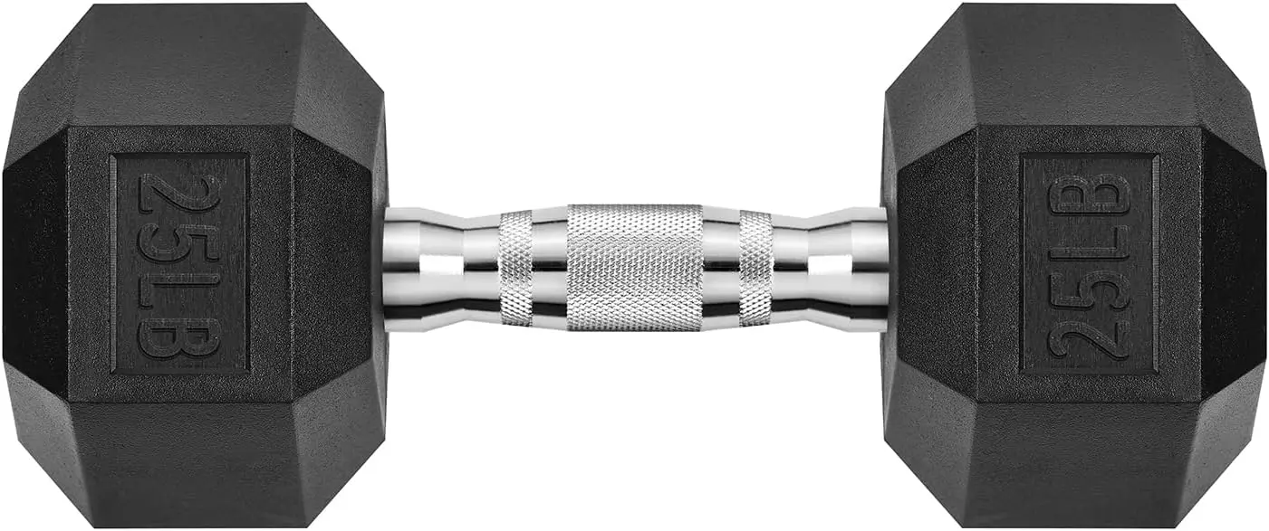 

Dumbbell Set 2.5 125 lb Rubber Encased Exercise Fitness Dumbbells Weights Dumbbells Set of 2 Hand Weight for Strength Training (