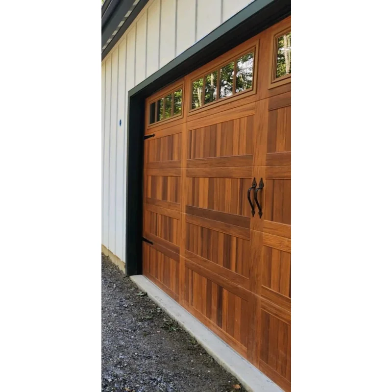 

Изготовление на заказ: Дешевые оптовые автоматические секционные гаражные ворота из дерева и алюминия б/у