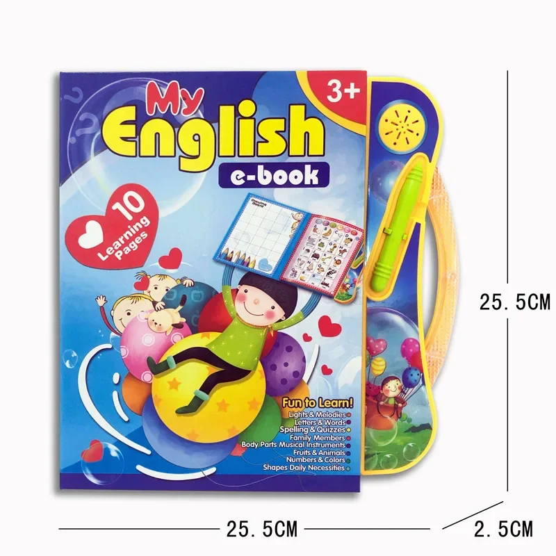 English Version Reading Book Machine Learning ABC Sound Book with 10 Modes Learn Music Alphabet Interactive Electronic Book