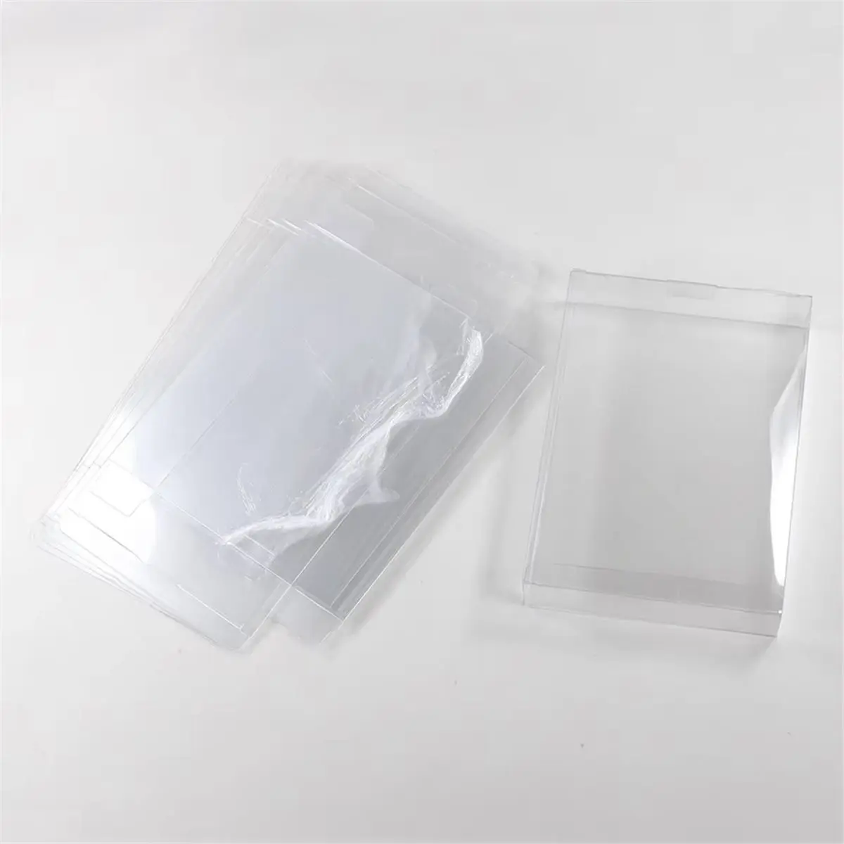 A48U 10pcs for SNES N64 Game Box Protector Case Clear Transparent Plastic Game Boxes Protective Sleeves