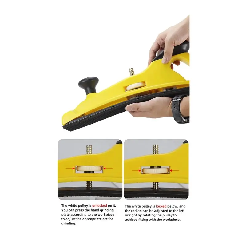 ABZL Hand Grinding Block Deformed Hand With Lock Wheel Backing Polishing Pad Abrasive Tools Handheld Polisher Sander