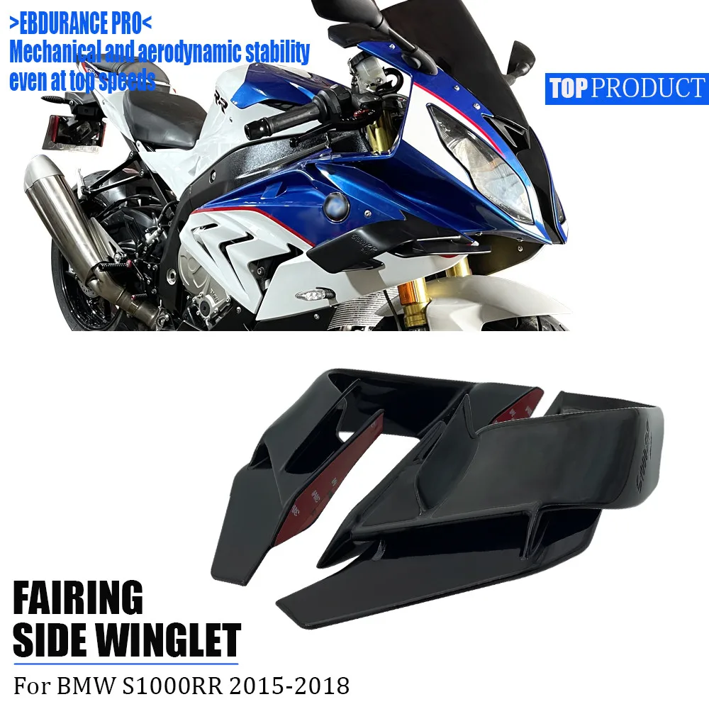 For BMW S1000RR S1000 RR Motorcycle Accessories Fairing Side Spoiler MotoGP Same Fixed Wing Wind Blade 2015 2016 2017 2018