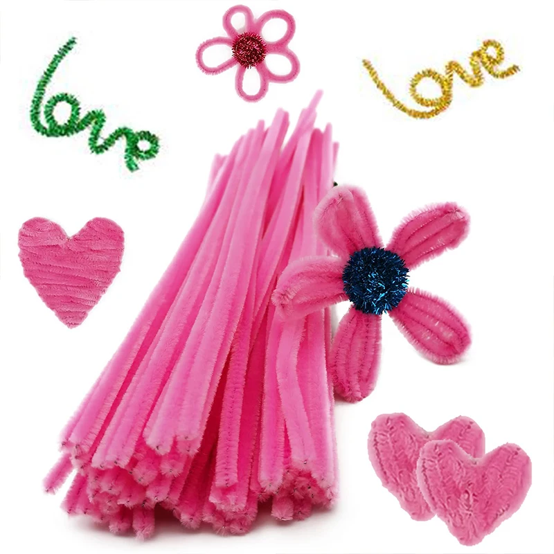 200pcs 30cm Chenille Stems Pipe Cleaners Children Educational Toys Handmade Colorful Chenille Stems Pipe for DIY Craft Supplies