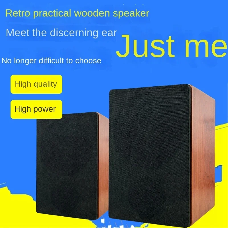 

Computer Audio Desktop Home Laptop Small Speaker Wooden Subwoofer Multimedia Wired Desktop Speaker