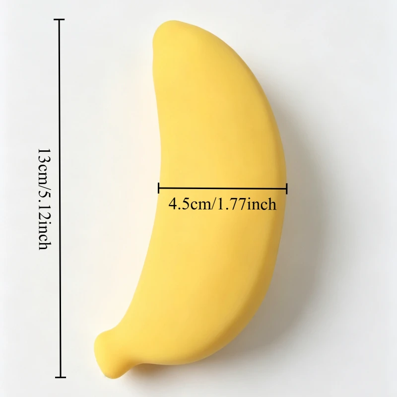Knuspriger Bananen-Squishy-Spielzeugblock, weicher, drückbarer Stressball, taktiler Fidget-Spielzeug für Erwachsene, sensorisches, beruhigendes Geschenk – Detail 1
