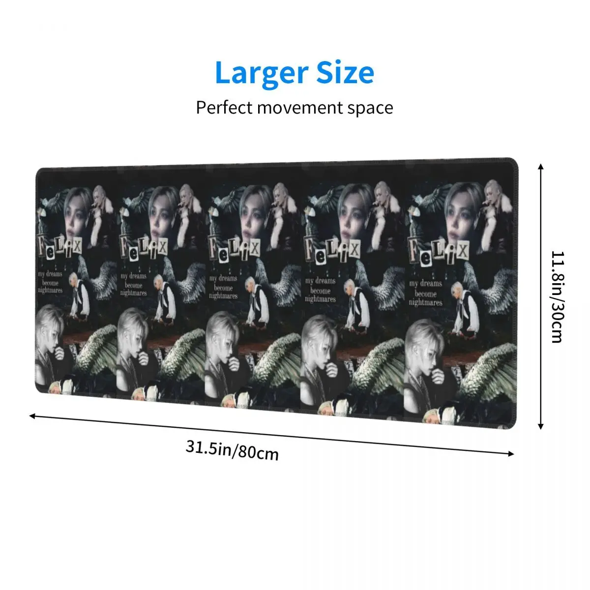 Large Mouse Pad FELIX Korean Kpop Singer Gamer PC Laptop Mats Keyboard Carpet Computer Gaming Office Accessories Desk Mat