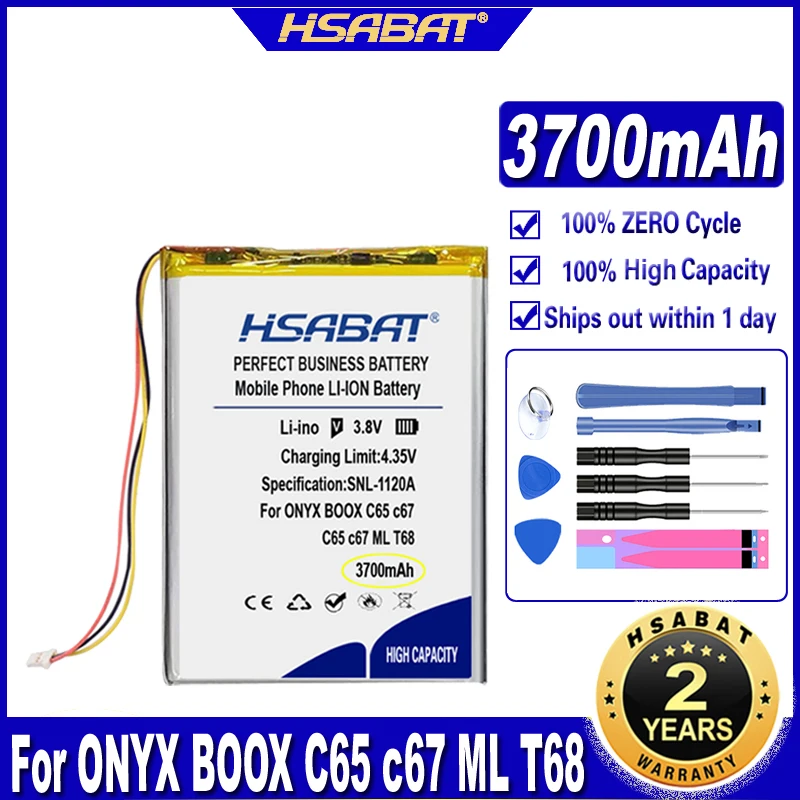 HSABAT C65 c67 ML T68 306483 3700mAh Battery for ONYX BOOX C65 c67 ML T68 306483 Batteries