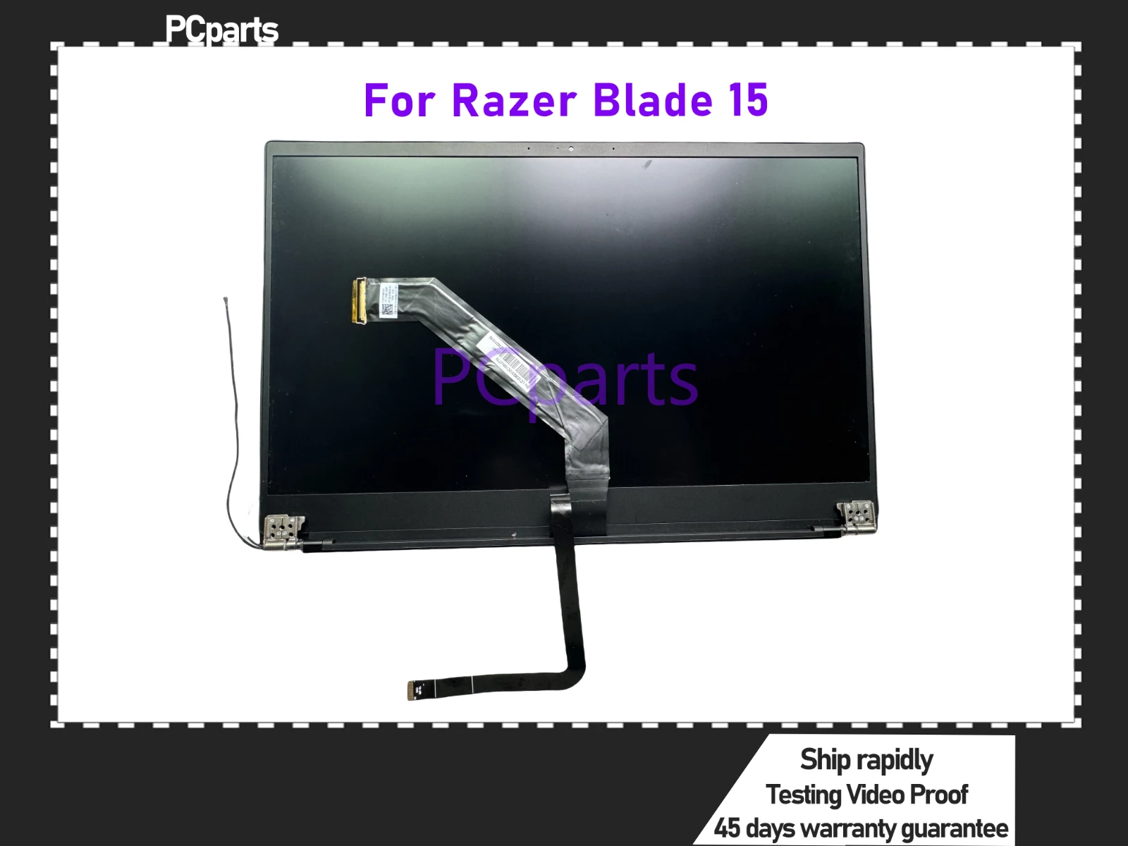 PCparts Refurbished RZ09-02386 Razer Blade 15 2018 Improved Version Screen Upper Assembly Display Panel 100% Tested