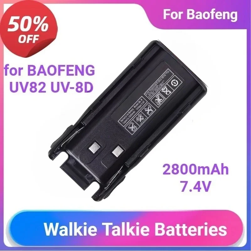 

Walkie Talkie Batteries for BAOFENG UV-82 UV-8D UV-89 Battery 2800mAh 7.4V