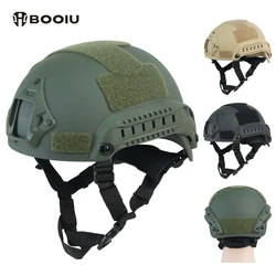 BOOIU Tactical Helmet MICH 2001 High Cut MH Tactical ABS Helmet Outdoor CS Hunting Riding Protect Equipment Airsoft Helmet