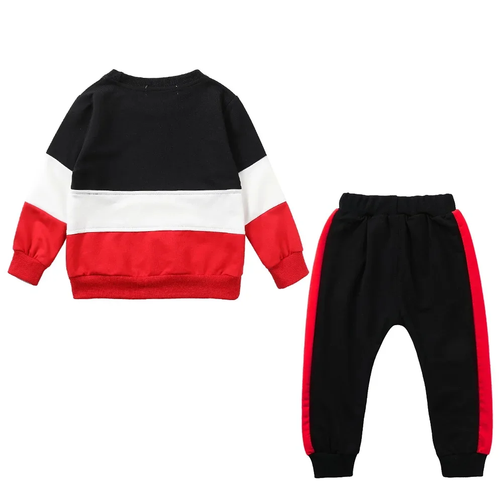 Spring Autumn Children Baby Boys Sport Clothes Cartoon Hooded + Pants 2Pcs/sets Infant Kids Casual Clothings Toddler Tracksuitss