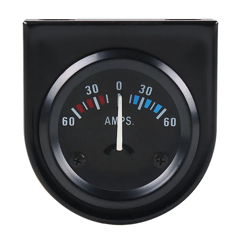 2 Inch 52Mm 12V Car LED Pointer Auto Boat AMP Meter Gauge 60-0-60 AMP Black