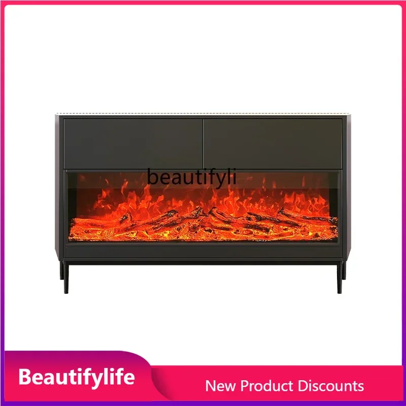 XzLight-armario de entrada para chimenea de lujo, placa de piedra, gabinete de curiosidades de madera maciza, organizador de almacenamiento en habitación moderno, gabinete de salón