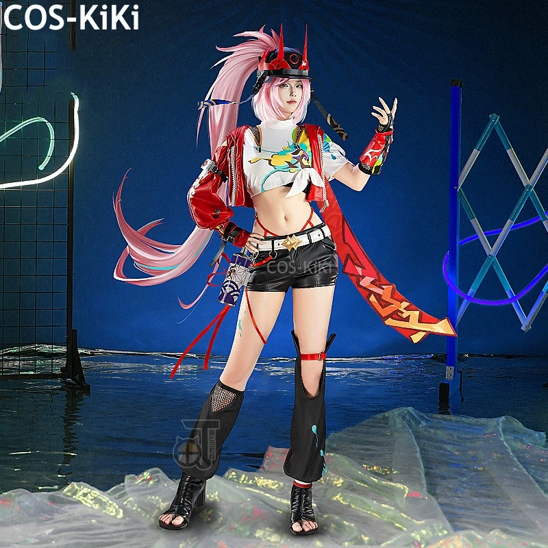 COS-KiKi Honkai: Star Rail Rappa Game Suit Cool Uniform Cosplay Costume Halloween Carnival Party Role Play Outfit Women