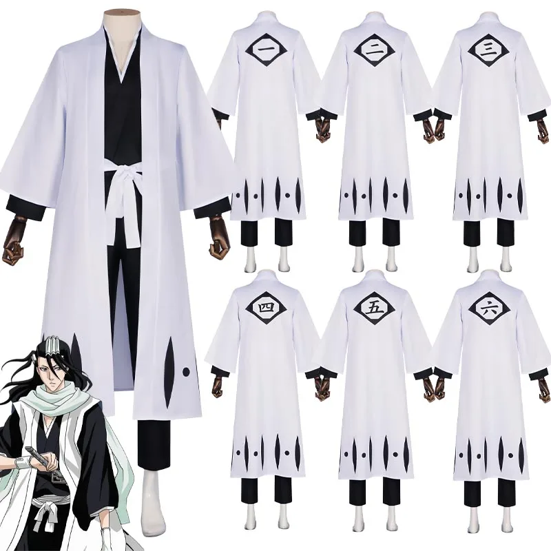 Anime Aizen Sousuke Cosplay Costume Bleach Cosplay Kuchiki Byakuya Captain Hitsugaya Toushir Captain Robe Kimono Outfit for Men