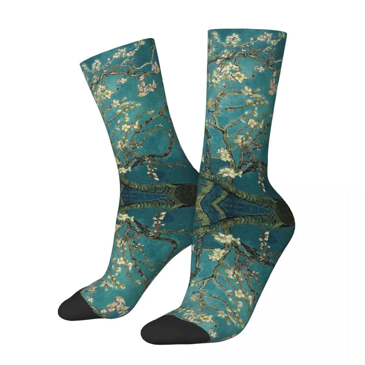 

Fashion Men Socks Harajuku Original Van Gogh Art Restored Blossoming Almond Tree Sock Women Socks Spring Summer Autumn Winter