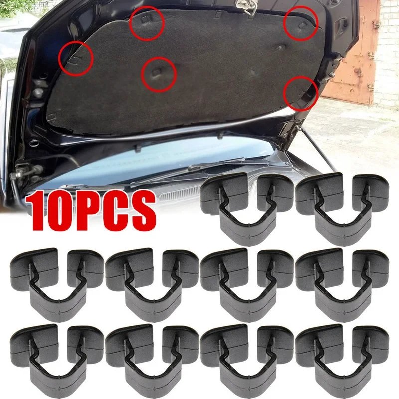 10/20/40/60pcs Car Hood Bonnet Insulation Clips Rivet Retainer For VW Polo Tiguan Passat B5 B6 SEAT Leon 2 Skoda Octavia 2