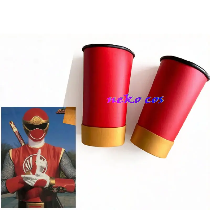 

Костюм для косплея Nekocos Ninpu Sentai Hurricaneger Hurricane, красный нарукавник, индивидуальный размер