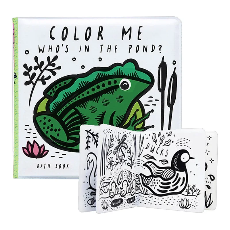 Colour Me Who's in the Pond, Bath Book, Baby Children's books aged 1 2 3, English picture book, 9781784937928