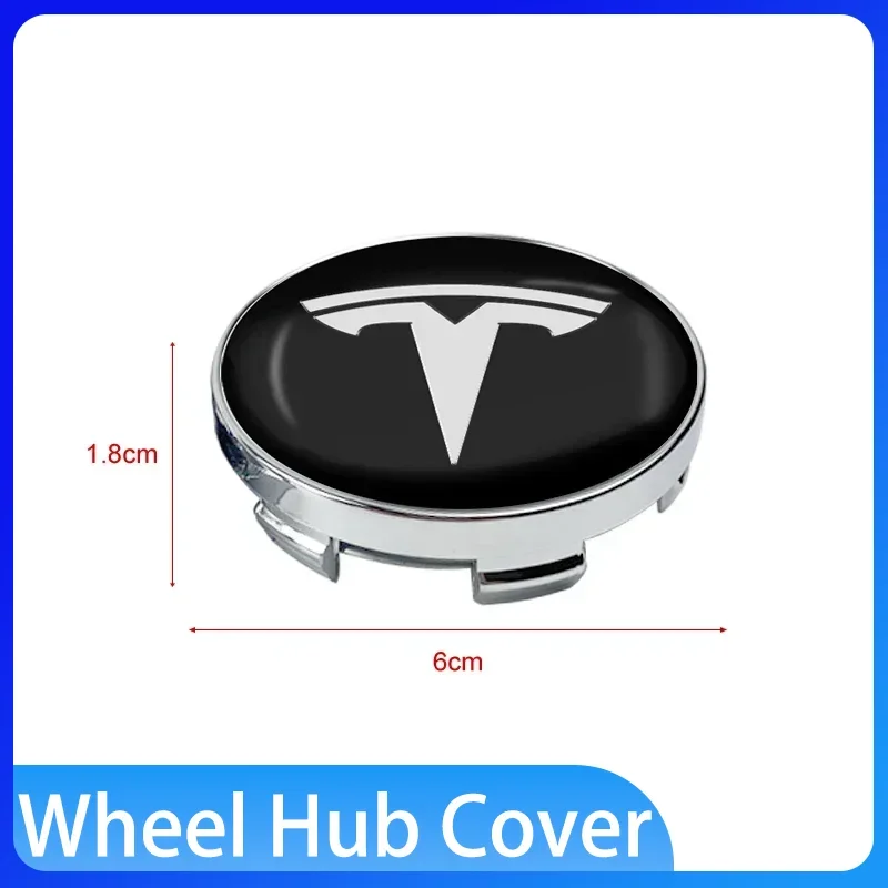 

Pcs 60mm Car Wheel Center Hub Cap Tire Rim Cover Decoration For Tesla Model 3 Model X S 2016-2023 Model Y Decals TM3 TMX TMS