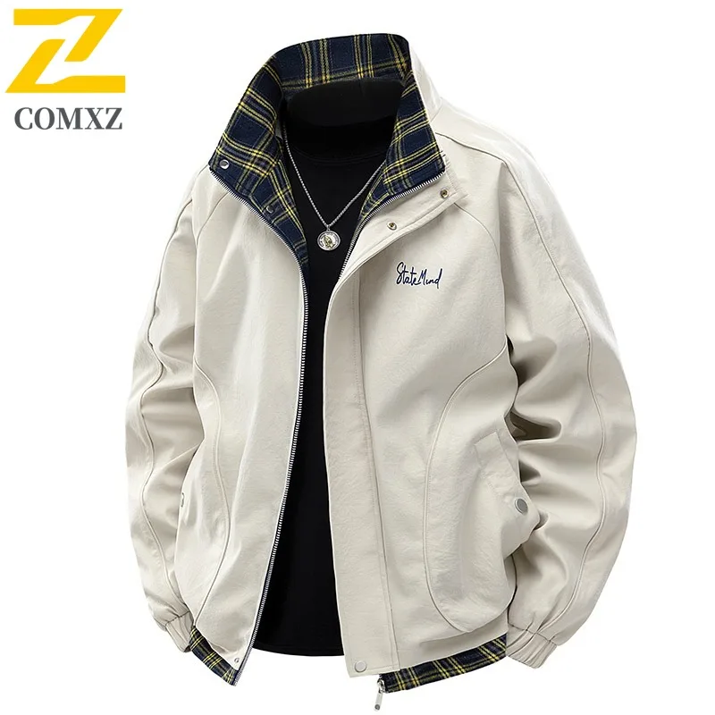 

COMXZ куртка мужская осенняя в гонконгском стиле с отложным воротником ветрозащитное пальто для кемпинга и путешествий для скалолазания легкая верхняя одежда в консервативном стиле