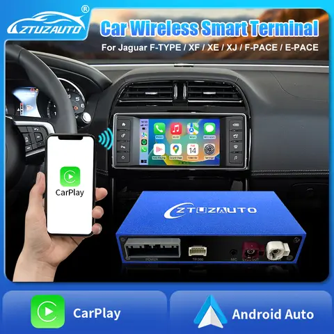 Jaguar XF / XJL / F-TYPE /E-PACE 2012-2018 용 2025 무선 Apple Carplay 미러 링크 AirPlay CarPlay가 포함된 Android 자동 모듈