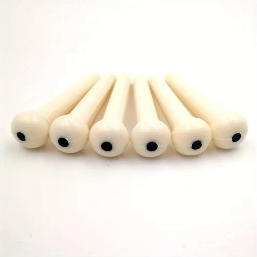 6Pcs/set Non-deforming Acoustic Guitar Bridge Pins High Performance And Durability ABS Smooth Line