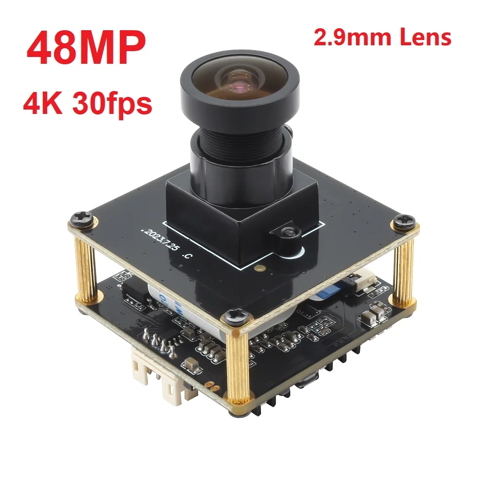 ELP 8000x6000 USB Camera IMX586 Fixed Focus Mini Webcam Raspberry Pi Camera Module 48MP for Industrial Inspection