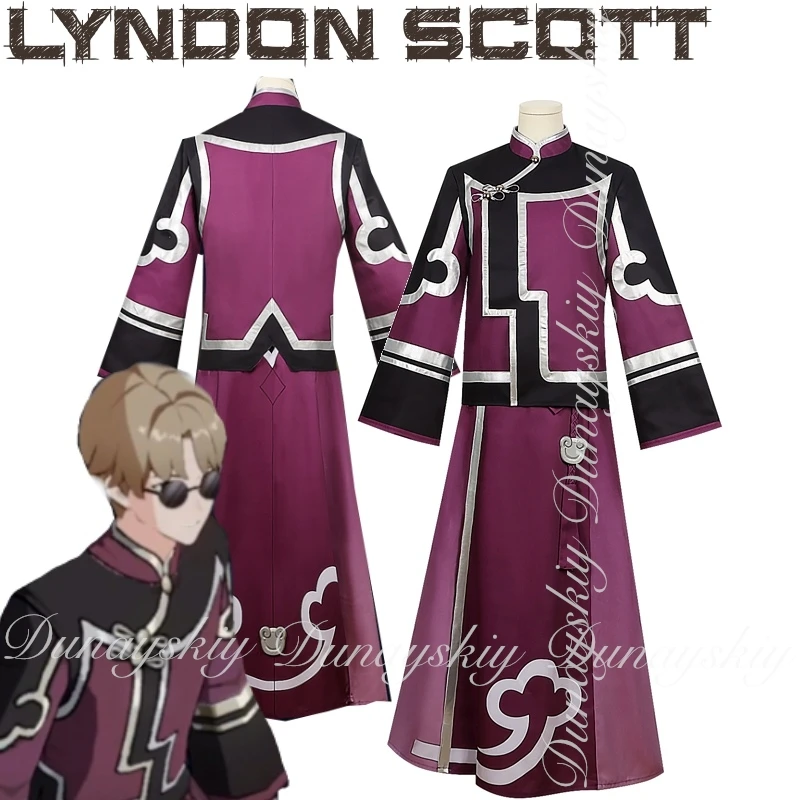 هونكاي: لعبة ستار ريل ليندون سكوت كوسبلاي باللون الأرجواني شركة السلام Interastral وكيل خاص أزياء تنكرية مجموعة كاملة
