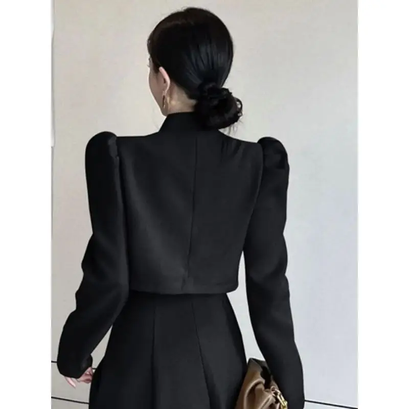 Insozkdg Elegant Long Skirt Set Women Korean Fashion Vintage Office Lady Chic Formal Occasion Casual Slim Evening Two Piece Suit