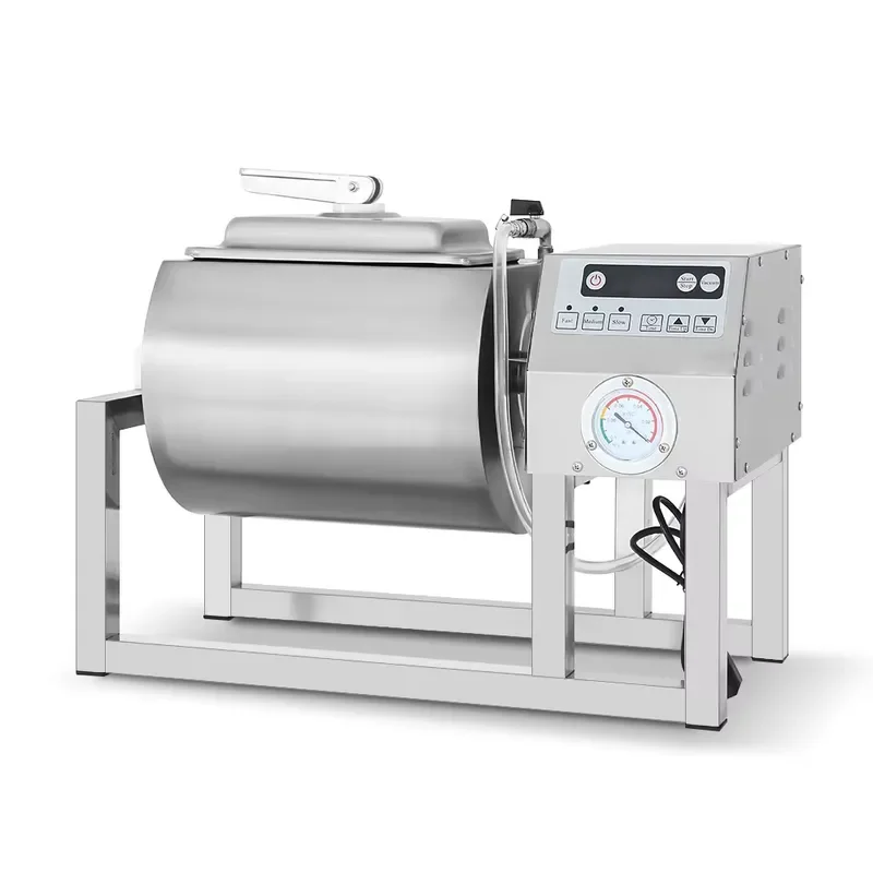 Commercial Meat Tumbler 18L Vacuum Pump Pickling Machine Kneading Mixer for Beef Pork Chicken Marinade Processing Equipment
