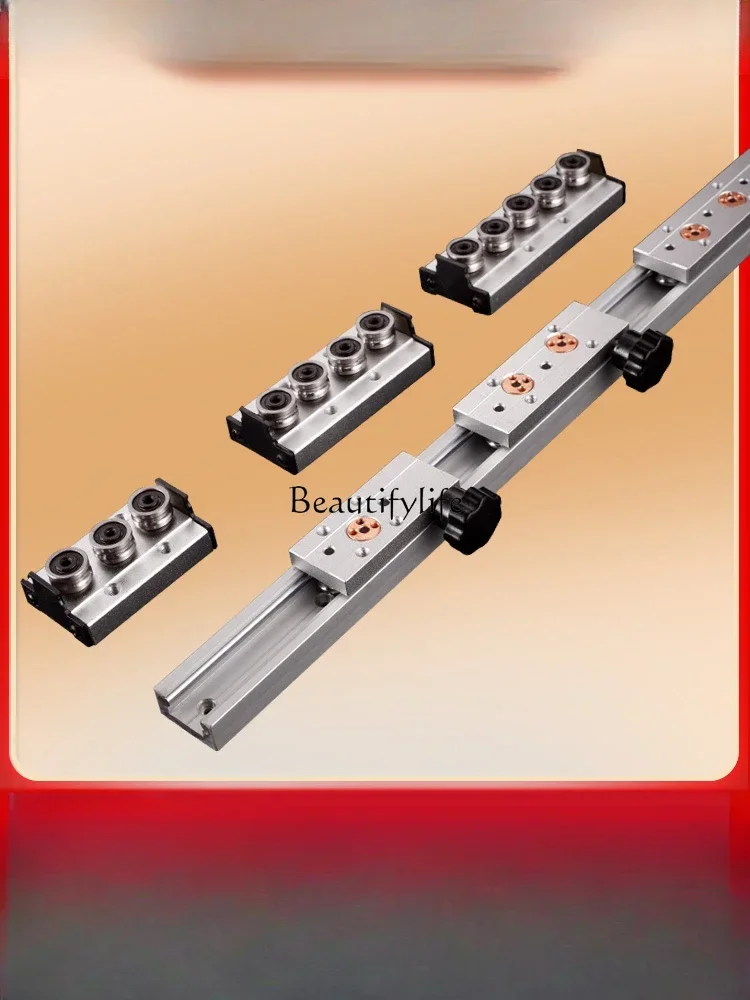 Double-Axis Linear Guide Tracks Built-in Locked Sliding Block Photovoltaic Woodworking Slide Track