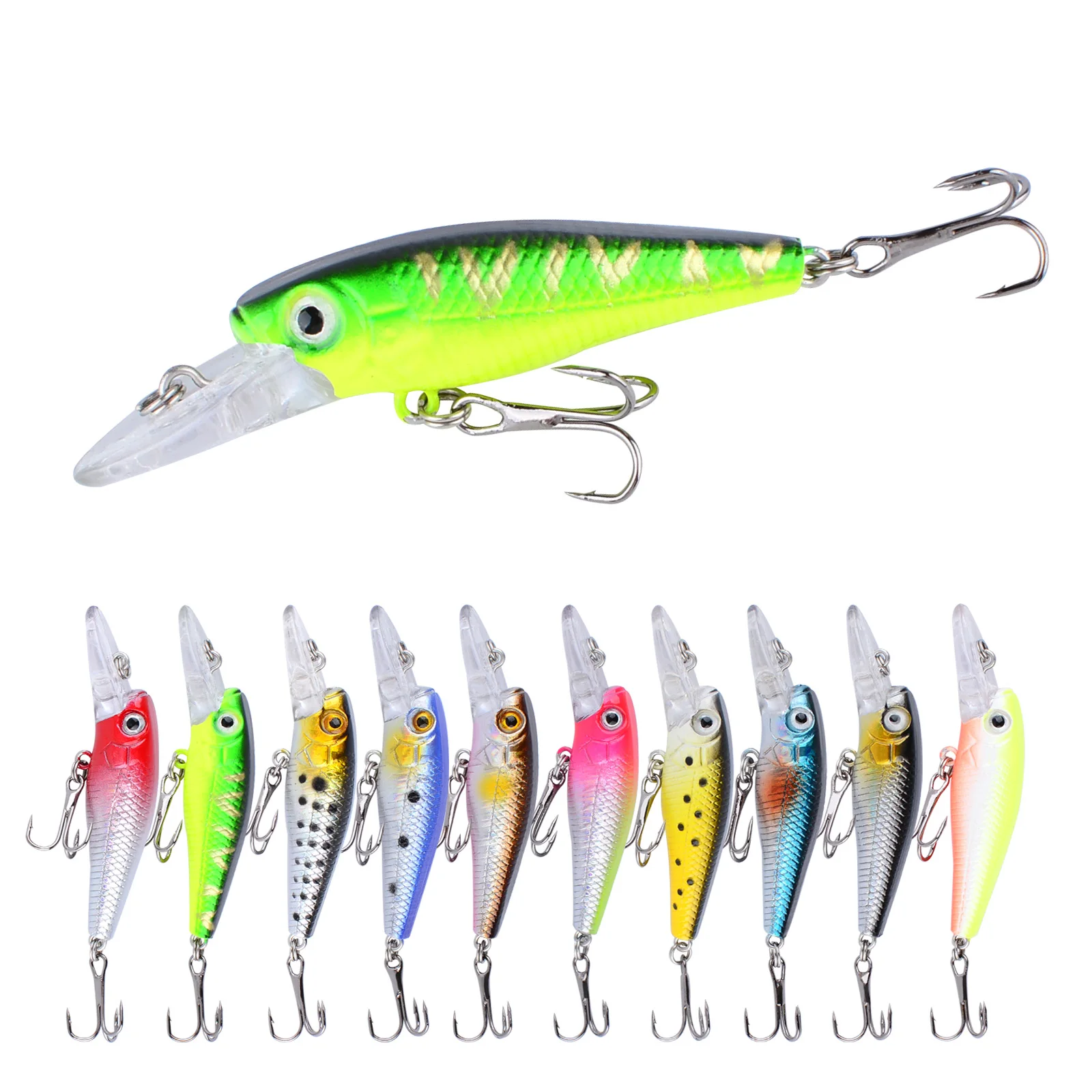 Crankbait multisección tipo minnow para perca y carpa - imagen 2