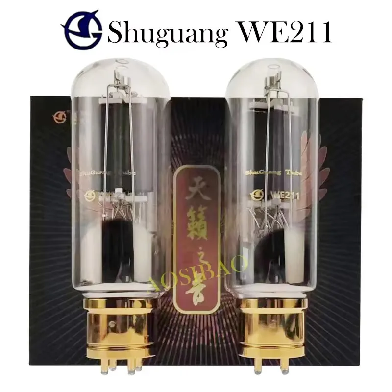 SHUGUANG WE211 211 สูญญากาศวาล์วเสียงแทนที่ A211 KR211 211T 211DG 211 หลอดอิเล็กทรอนิกส์สําหรับเครื่องขยายเสียง Precision Match