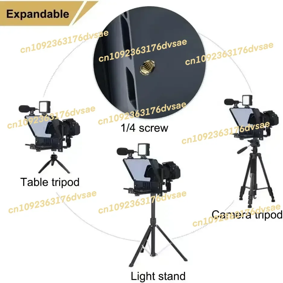 

NEW Remote Control Supports Wide Angle Lens Glass Teleprompter For Smartphone/Tablet/DSLR Camera Video Live Glass Recording
