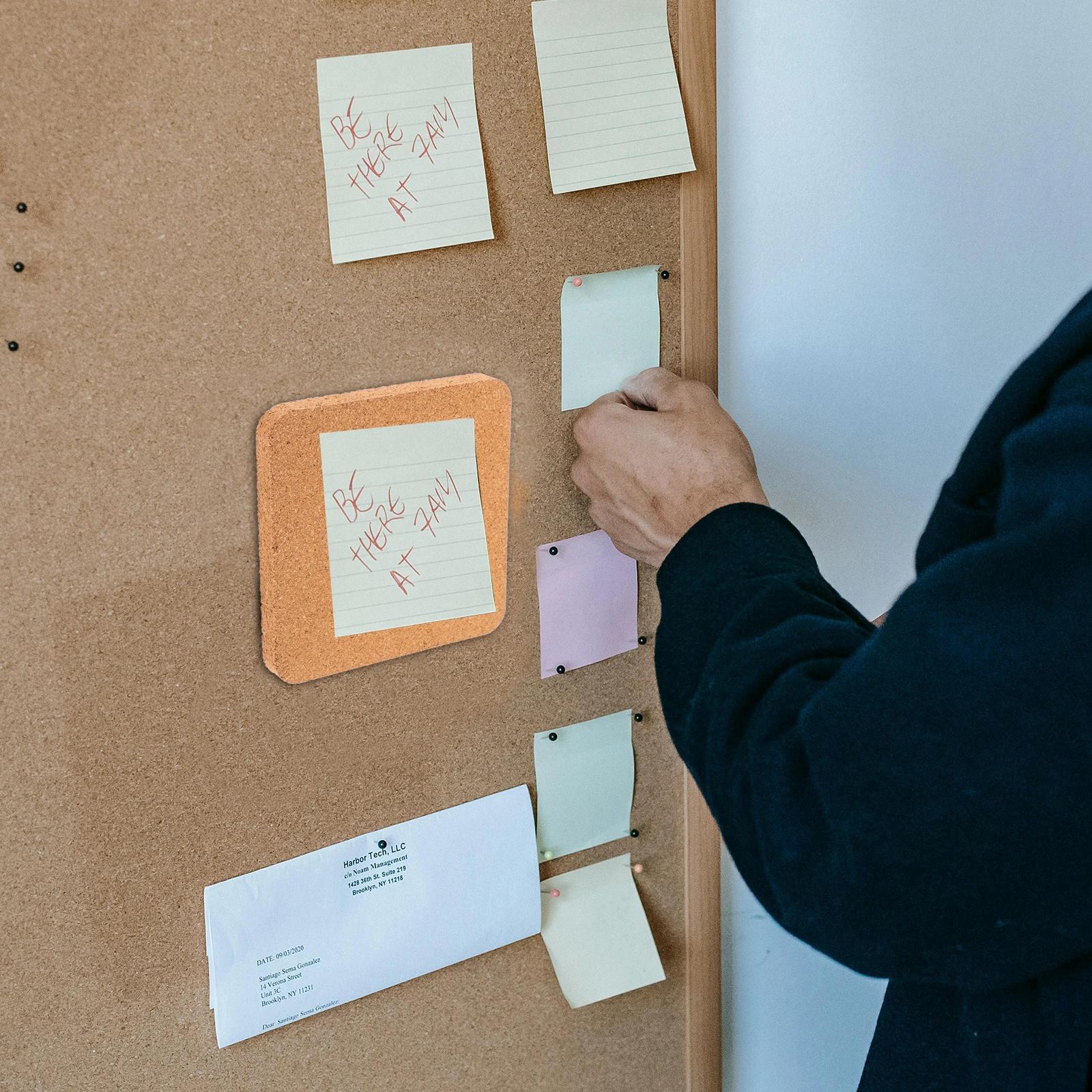 2pcs Cork Thick Bulletin For Wall Decorative Note Wall Board Large Cork Boards Notice Decorative Message Board