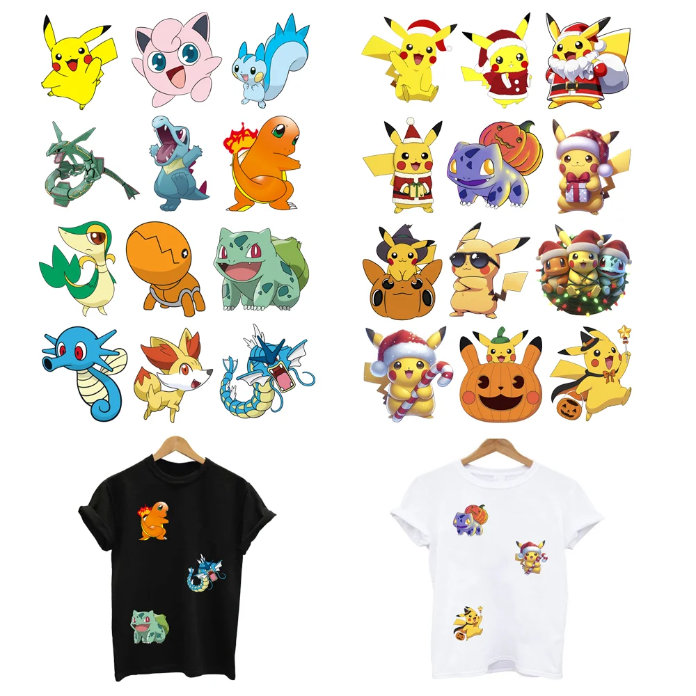 

12Pcs/Lot Cute Animal Ironing Thermal Transfer T-Shirt Stickers Iron On Heat-Adhesive Fusible Patches Kids Clothing Clothing
