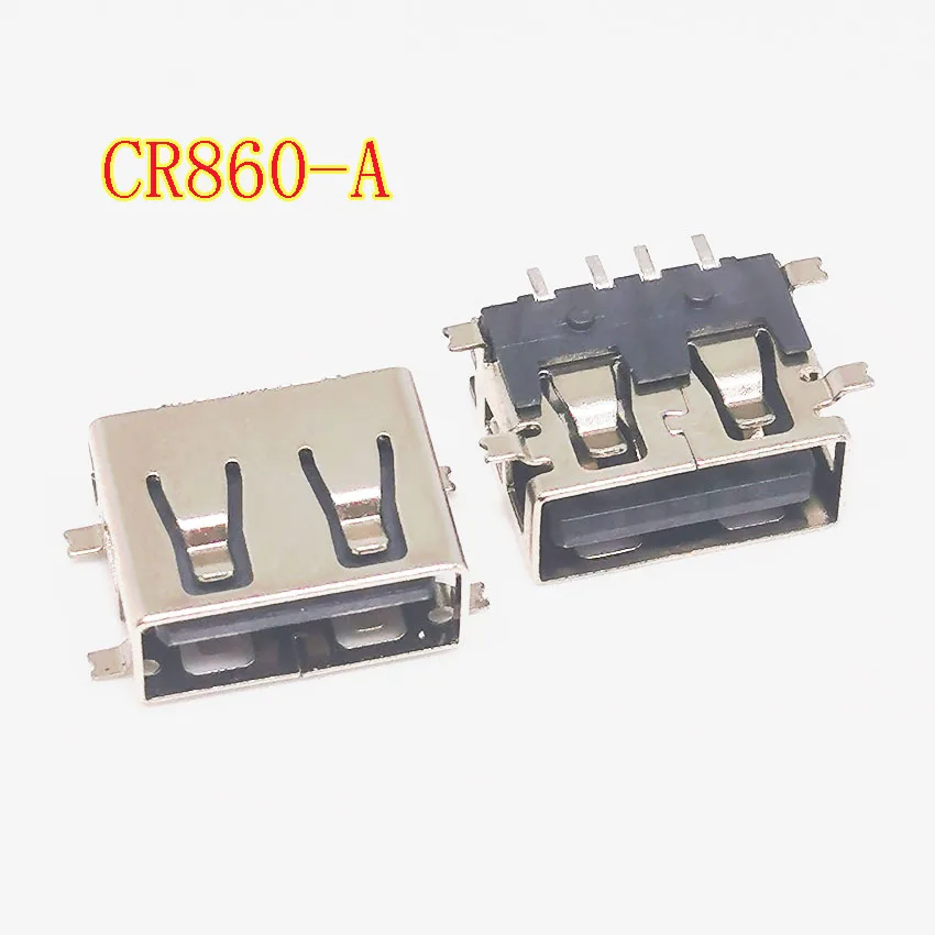 10 szt. Gniazdo USB / AF / 4P SMT / USB żeńskie złącze USB typu A