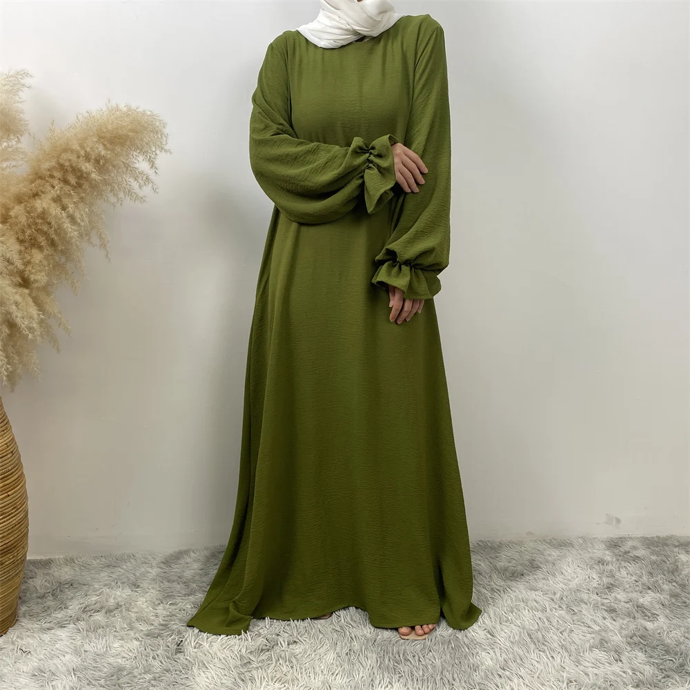 Muslim new fashion women's dress Turkey Arabia Dubai loose patchwork long-sleeved dress popular women's dress for Islamic women