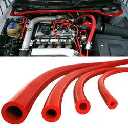 Universal 3/5/4/6/8/10/12/14mm Auto Car Vacuum Silicone Hose Racing Line Pipe Red 1-50 meter High Quality Soft Silicone Tube