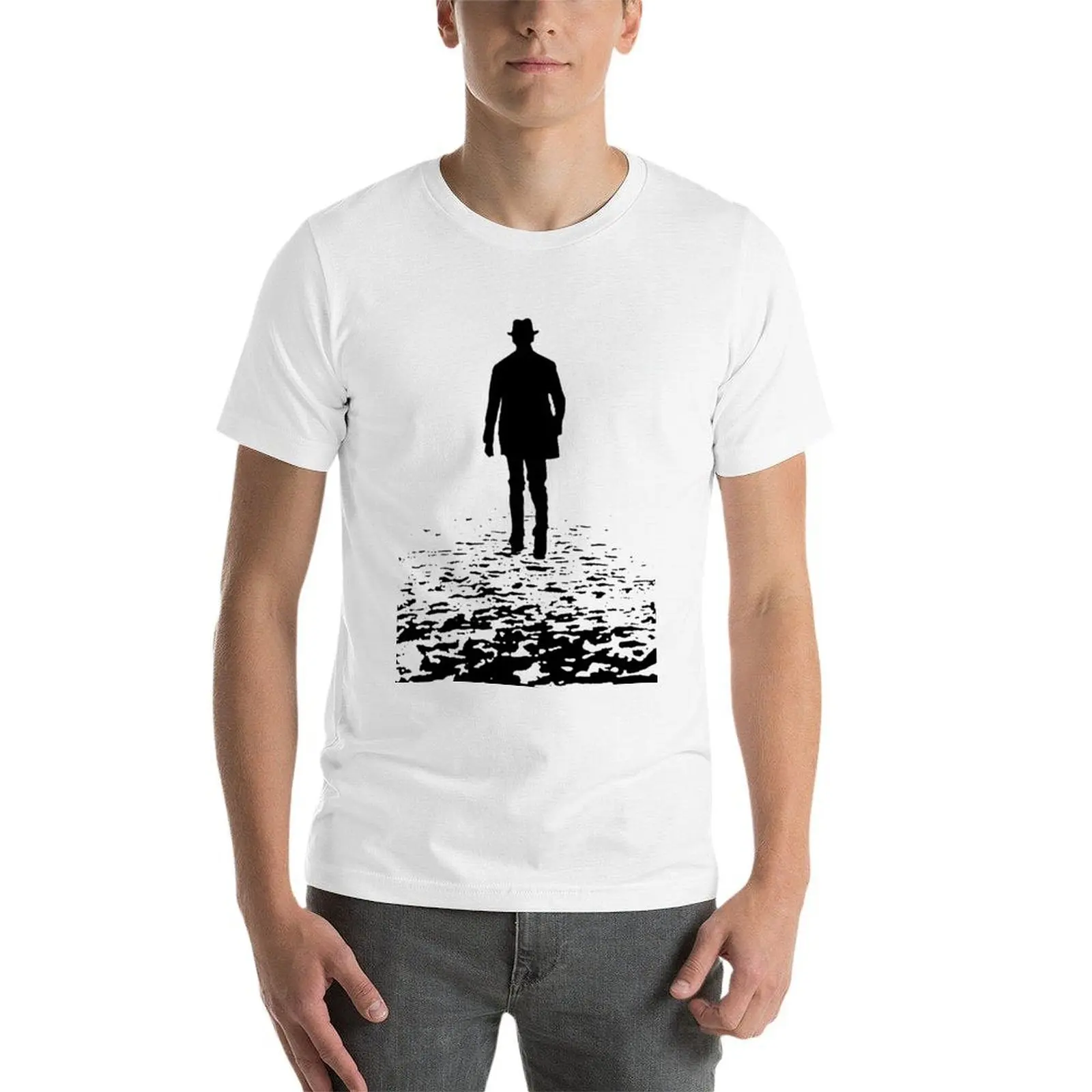 تي شيرت Boardwalk Empire Intro تي شيرت للرجال بقصة ضيقة تي شيرت قطني أسود عادي للرجال حزمة تي شيرت