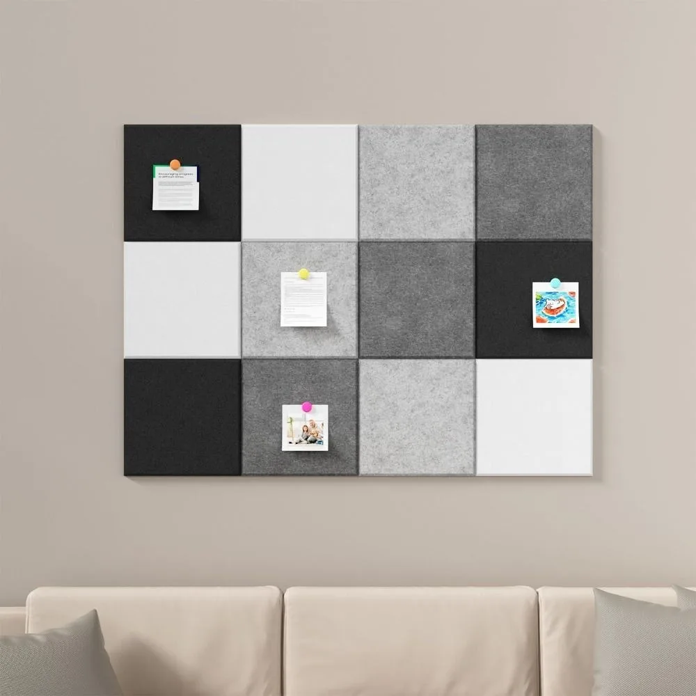 Smooth Surface Felt Cork Boards Self Adhesive Wall Mounted Wall Tiles Sticker 30x30cm Thickened Bulletin Board for Home Office