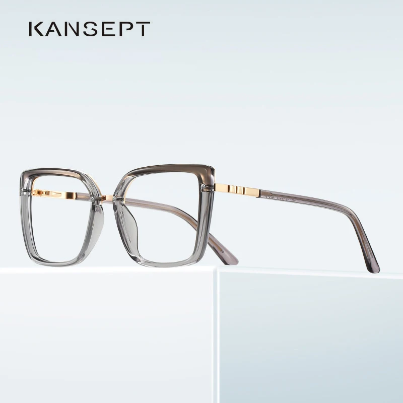 KANSEPT Square Transparent Glasses Man Women Sunglasses Blue Light Men's Eyeglass Frames for Glases Glass Eyewear Shades Female